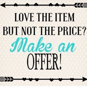 Shop my Closet. Make me an offer on any items.